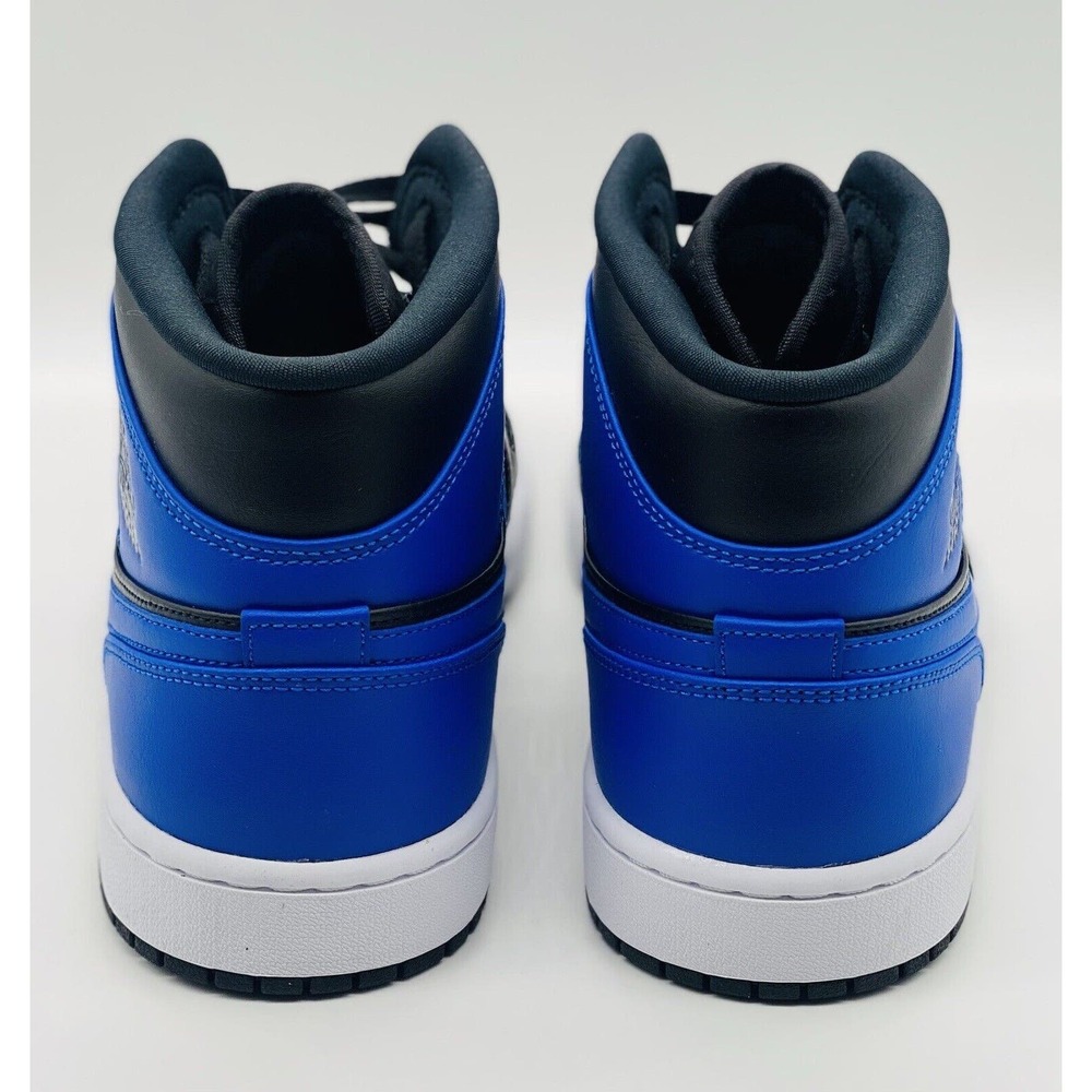 NEW Nike Air Jordan 1 Mid 'Hyper Royal Blue' Black 554724-077 Men’s Size Multi - Picture 4 of 6
